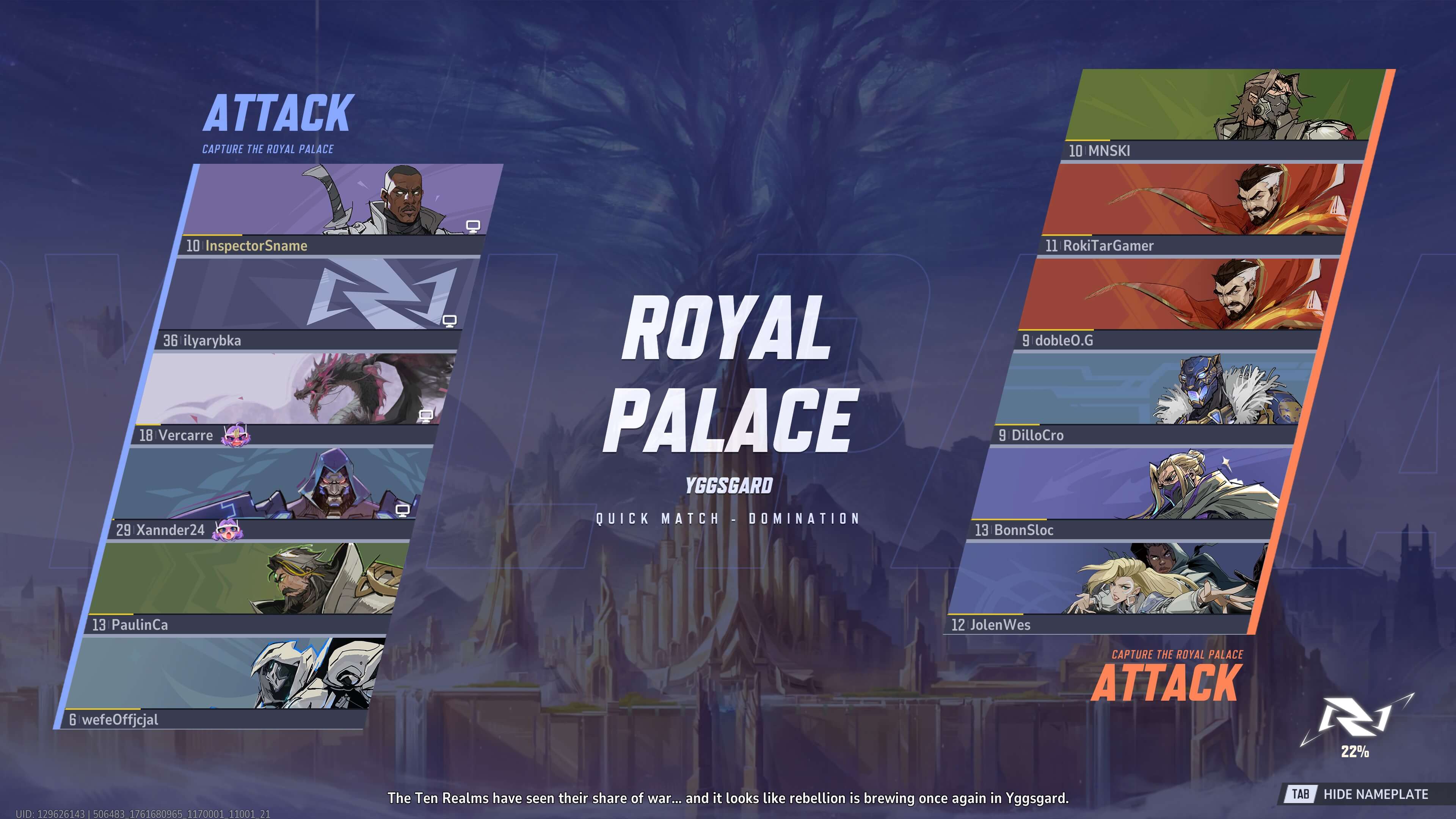 Bots on the Marvel Rivals loading screen